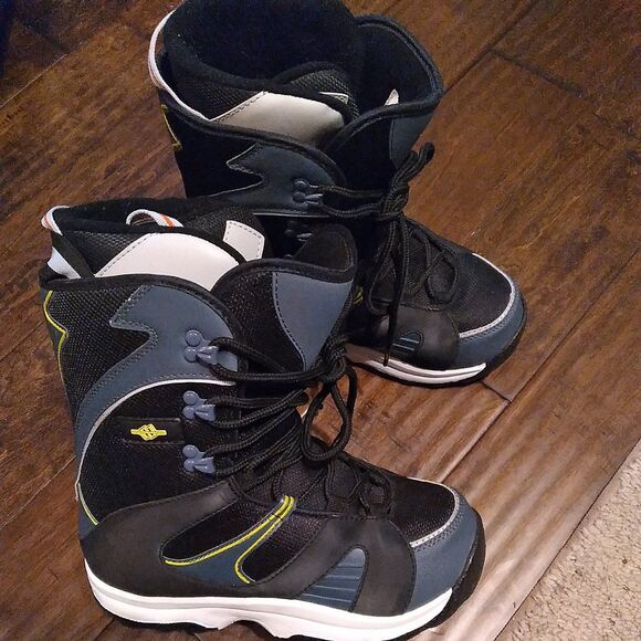 Snowboard Boots Lace Up Padded Ankle‎ Support Black Blue White - Picture 5 of 6